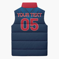 Custom Thailand Football Sleeveless Puffer Jacket Go Champions - Wonder Print Shop