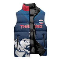 Custom Thailand Football Sleeveless Puffer Jacket Go Champions - Wonder Print Shop