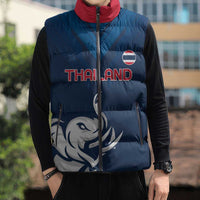 Custom Thailand Football Sleeveless Puffer Jacket Go Champions - Wonder Print Shop