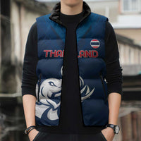 Custom Thailand Football Sleeveless Puffer Jacket Go Champions - Wonder Print Shop
