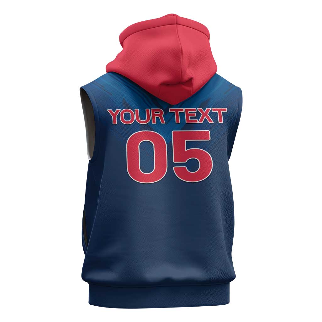 Custom Thailand Football Sleeveless Zip Hoodie Go Champions - Wonder Print Shop