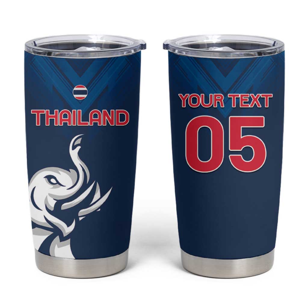 Custom Thailand Football Tumbler Cup Go Champions - Wonder Print Shop