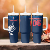 Custom Thailand Football Tumbler With Handle Go Champions - Wonder Print Shop