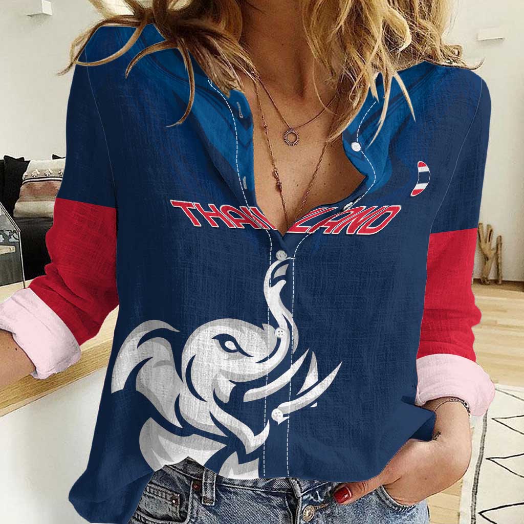 Custom Thailand Football Women Casual Shirt Go Champions - Wonder Print Shop