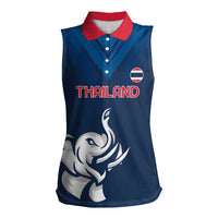 Custom Thailand Football Women Sleeveless Polo Shirt Go Champions - Wonder Print Shop