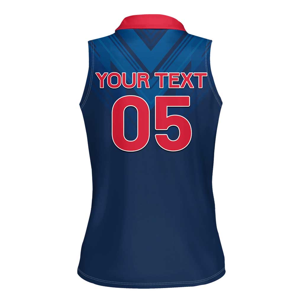 Custom Thailand Football Women Sleeveless Polo Shirt Go Champions - Wonder Print Shop