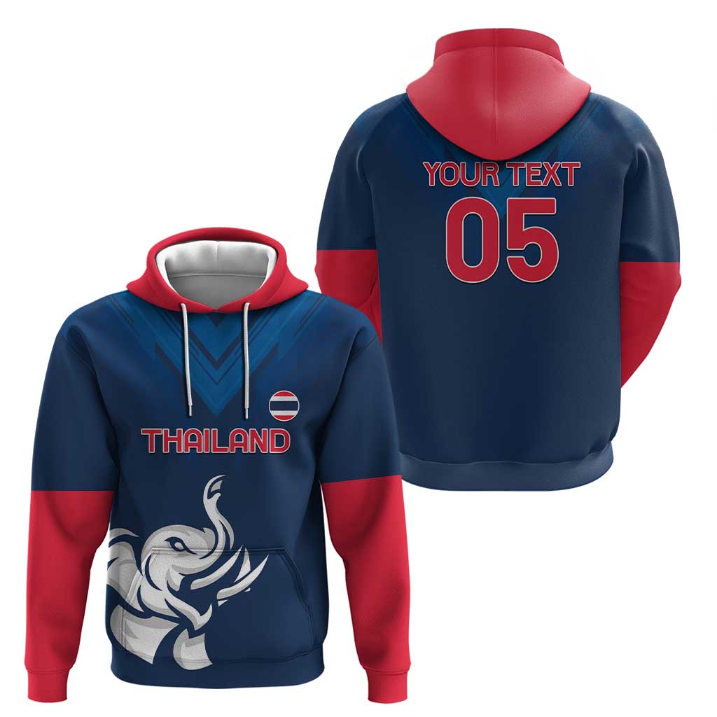 Custom Thailand Football Zip Hoodie Go Champions - Wonder Print Shop