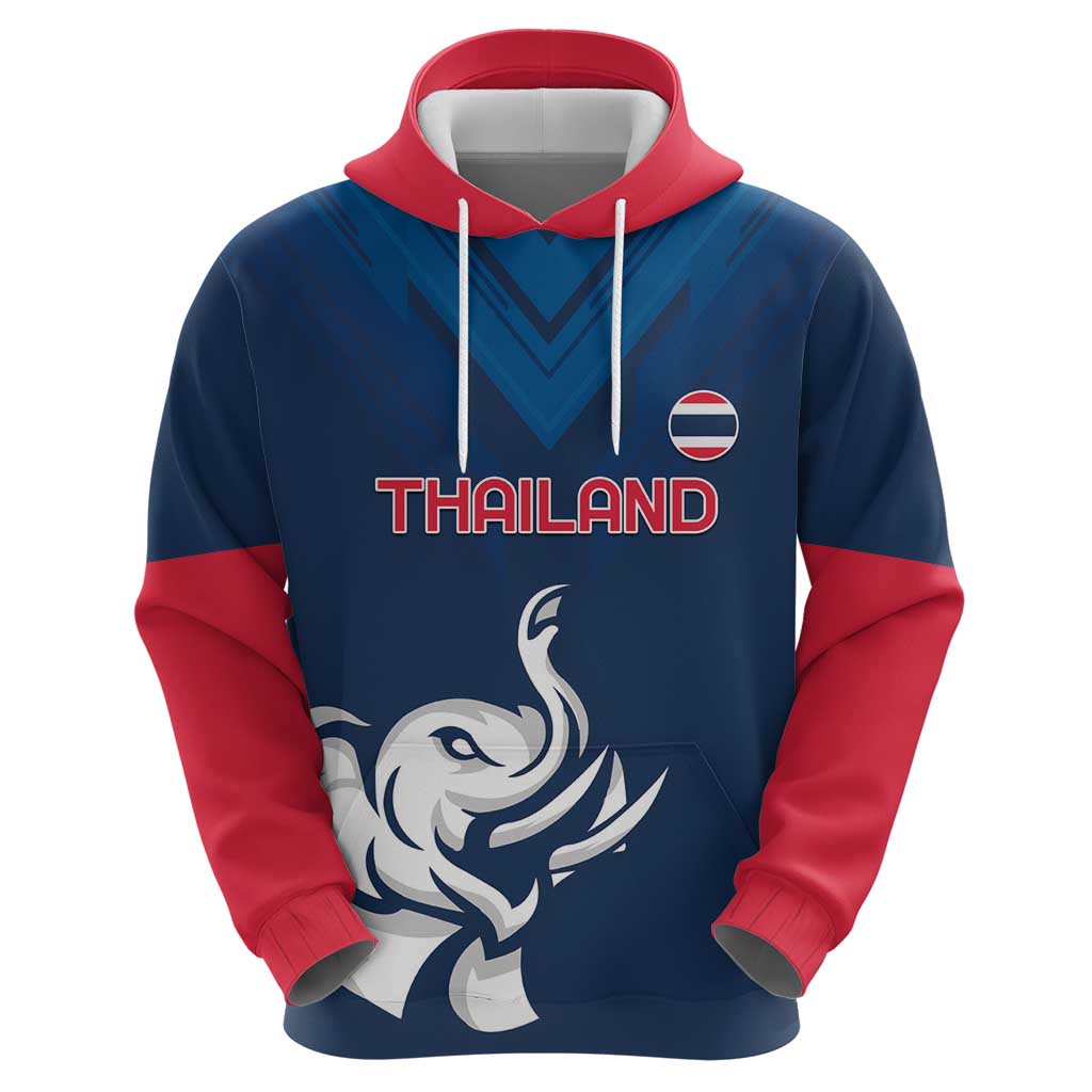 Custom Thailand Football Zip Hoodie Go Champions - Wonder Print Shop
