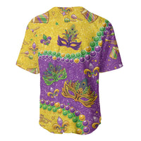 Mardi Gras Is In Our Soul Baseball Jersey Glitter Style