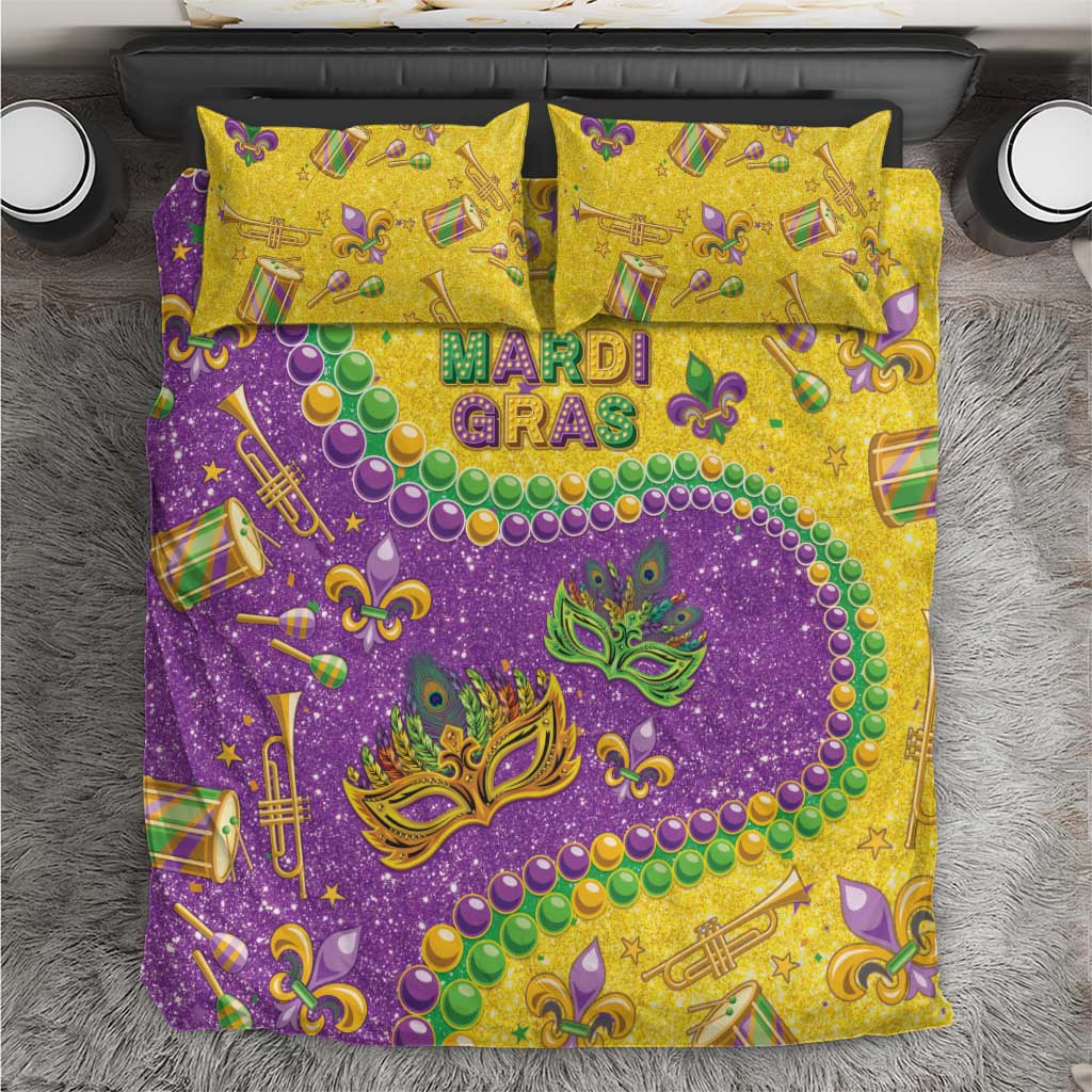 Mardi Gras Is In Our Soul Bedding Set Glitter Style