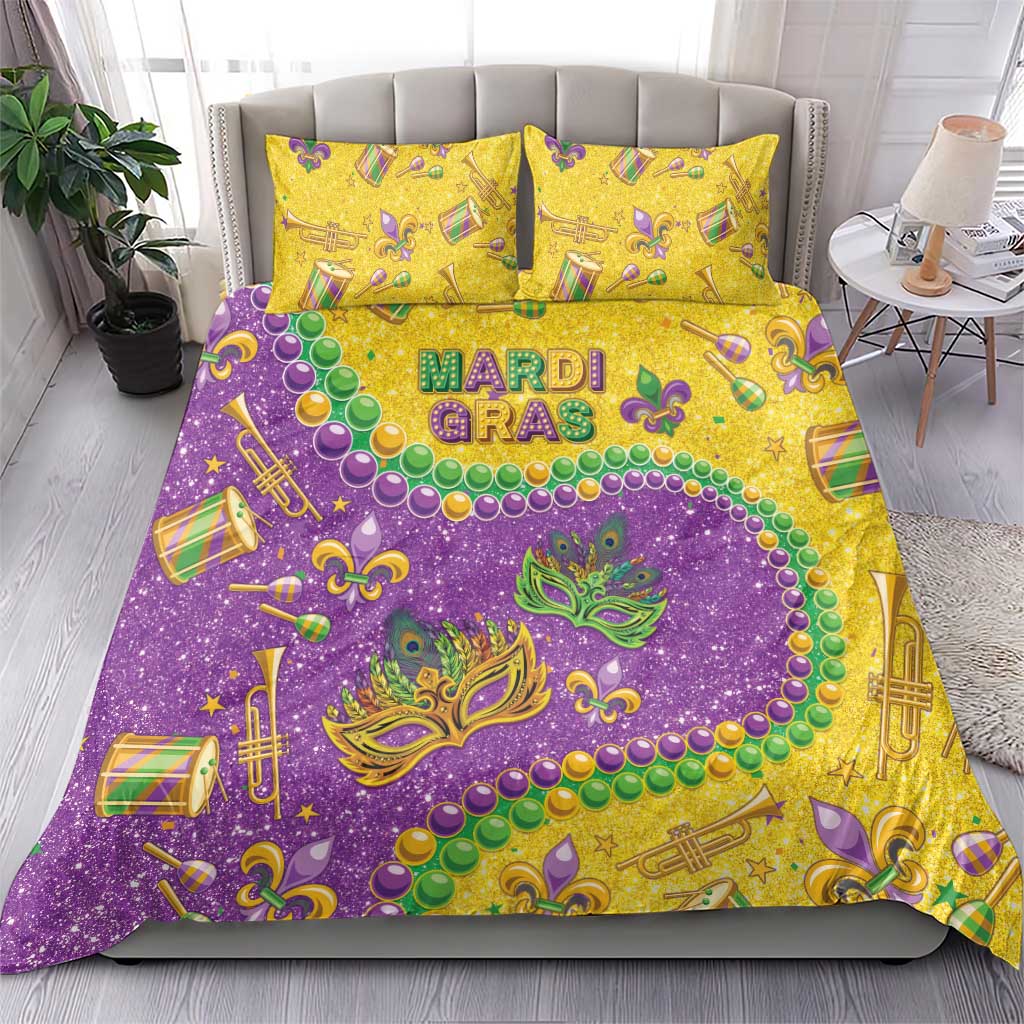 Mardi Gras Is In Our Soul Bedding Set Glitter Style