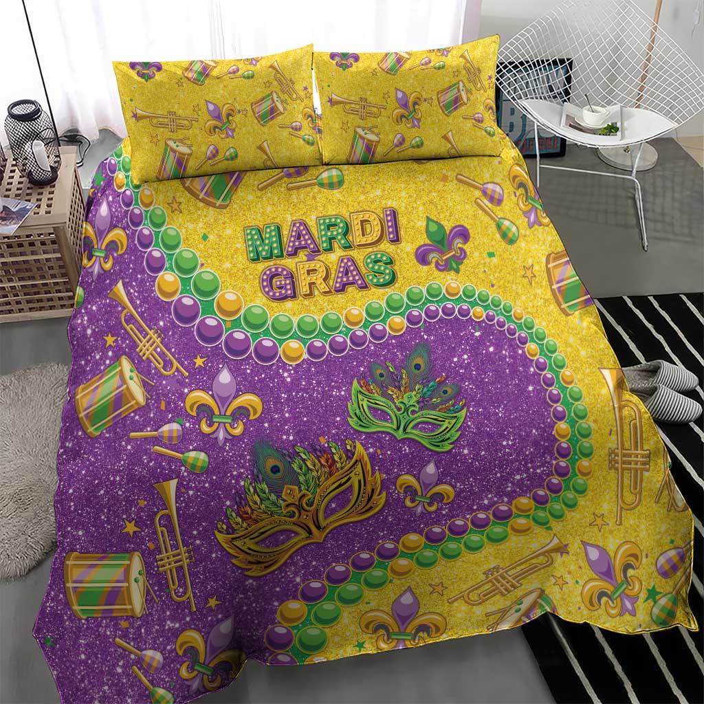 Mardi Gras Is In Our Soul Bedding Set Glitter Style