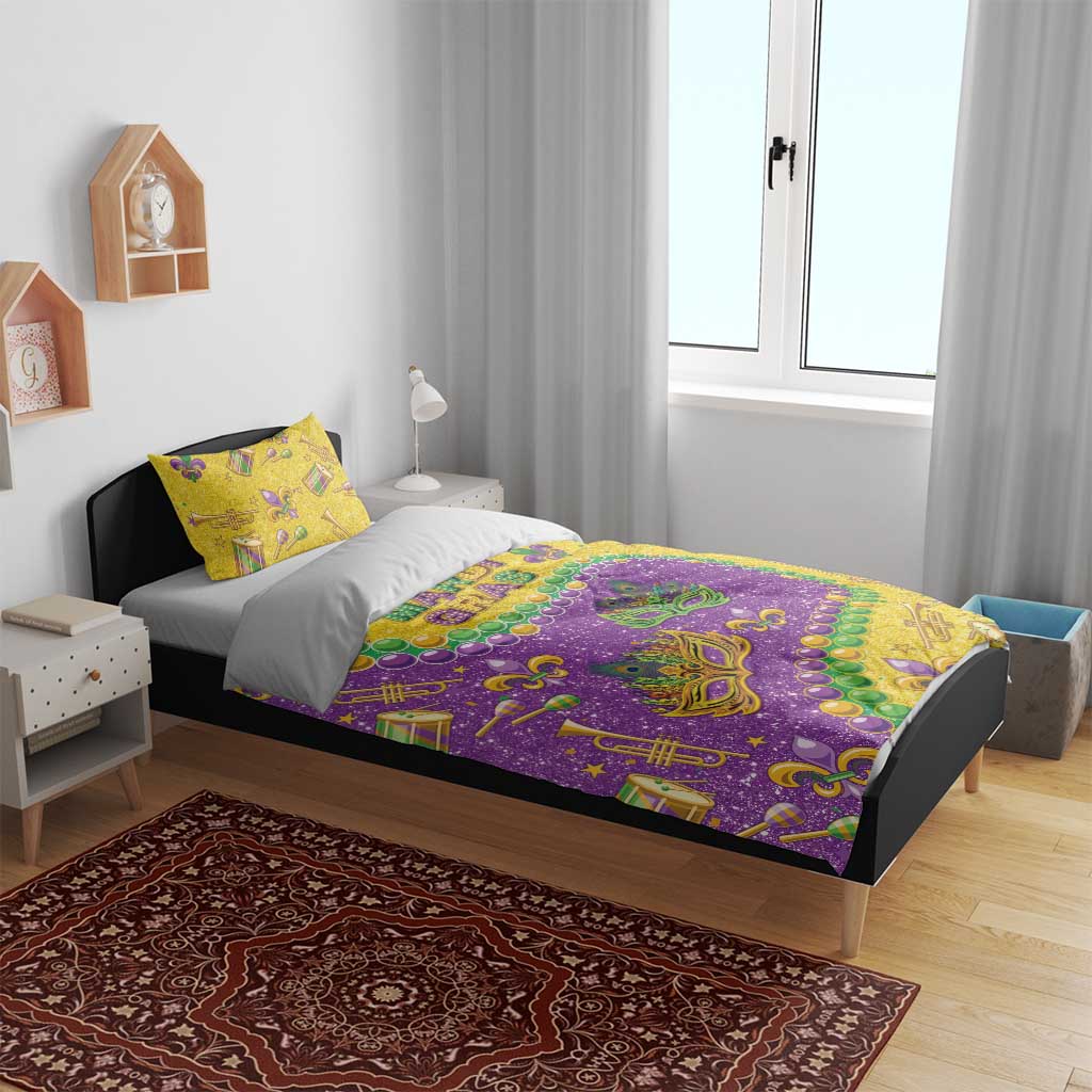 Mardi Gras Is In Our Soul Bedding Set Glitter Style