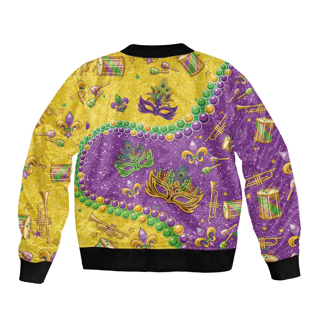 Mardi Gras Is In Our Soul Bomber Jacket Glitter Style