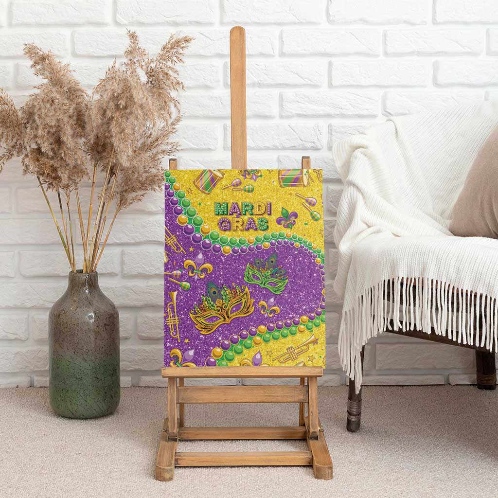 Mardi Gras Is In Our Soul Canvas Wall Art Glitter Style
