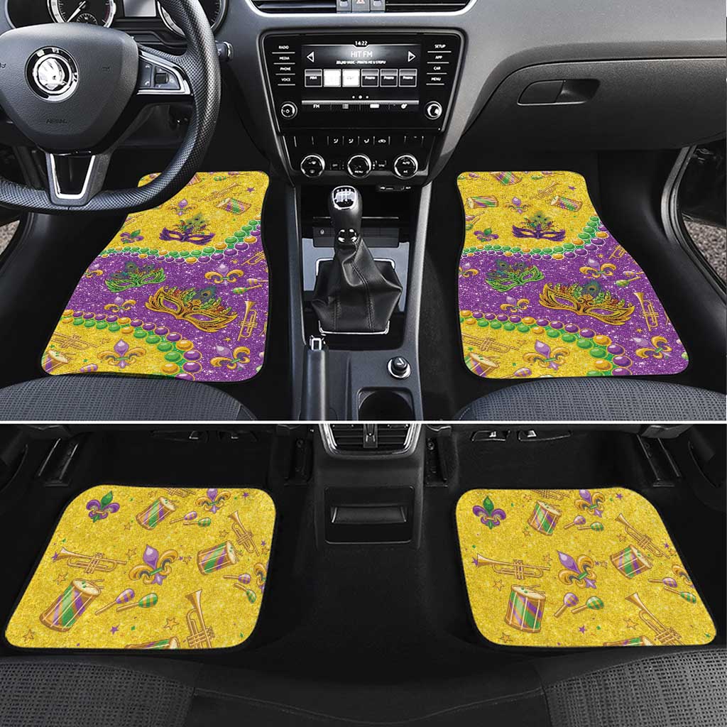 Mardi Gras Is In Our Soul Car Mats Glitter Style