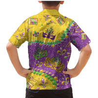 Mardi Gras Is In Our Soul Family Matching Mermaid Dress and Hawaiian Shirt Glitter Style