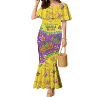 Mardi Gras Is In Our Soul Family Matching Mermaid Dress and Hawaiian Shirt Glitter Style