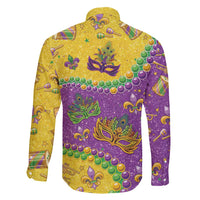 Mardi Gras Is In Our Soul Family Matching Short Sleeve Bodycon Dress and Hawaiian Shirt Glitter Style