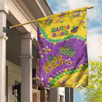 Mardi Gras Is In Our Soul Garden Flag Glitter Style