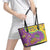 Mardi Gras Is In Our Soul Leather Tote Bag Glitter Style