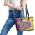 Mardi Gras Is In Our Soul Leather Tote Bag Glitter Style