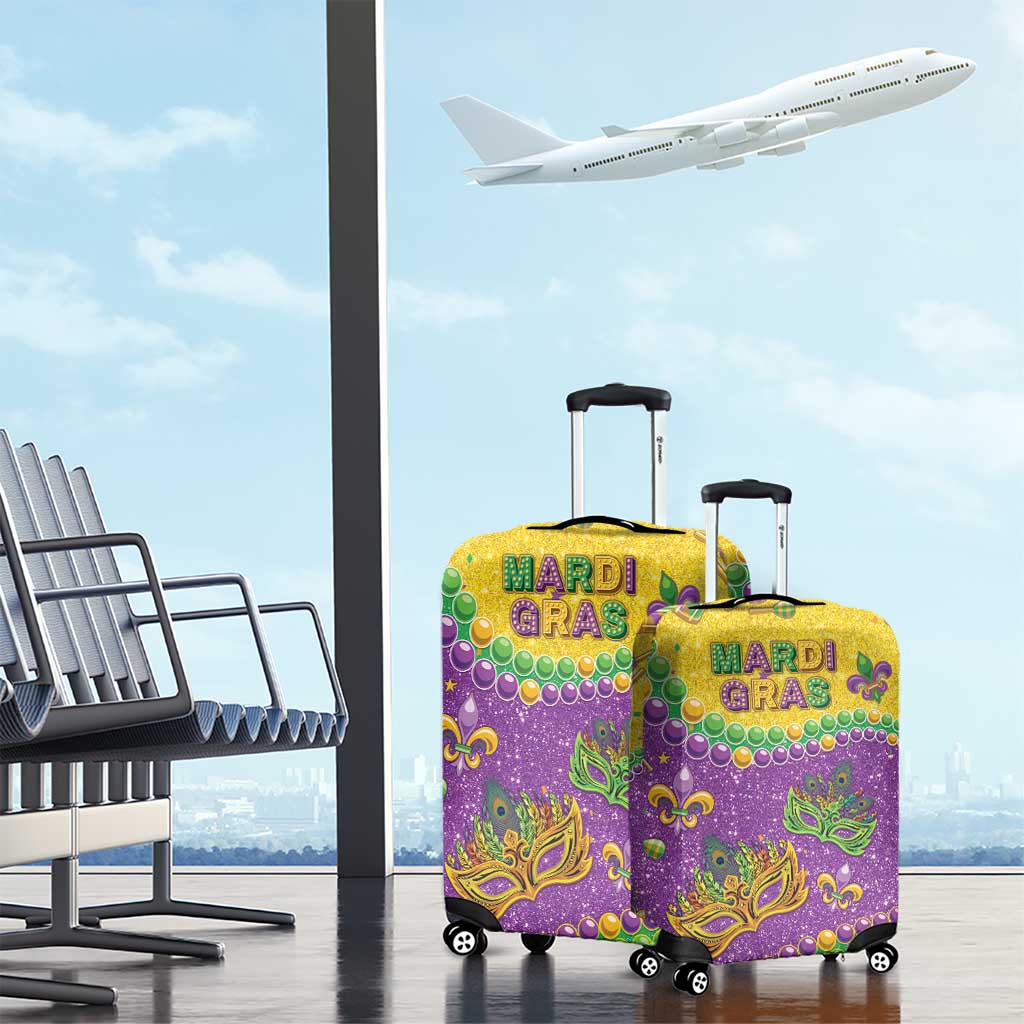 Mardi Gras Is In Our Soul Luggage Cover Glitter Style