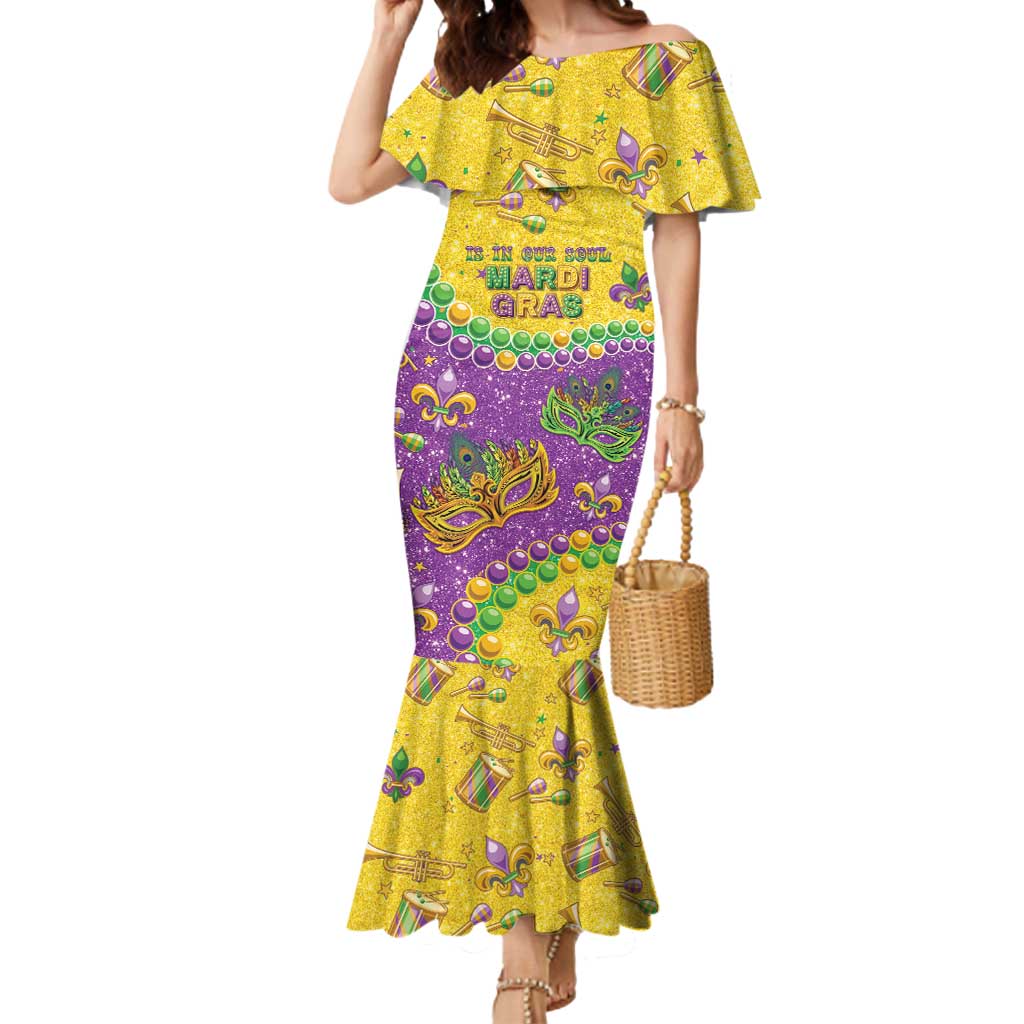 Mardi Gras Is In Our Soul Mermaid Dress Glitter Style