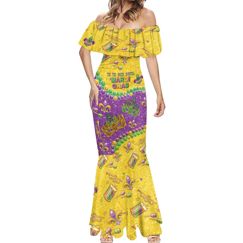 Mardi Gras Is In Our Soul Mermaid Dress Glitter Style