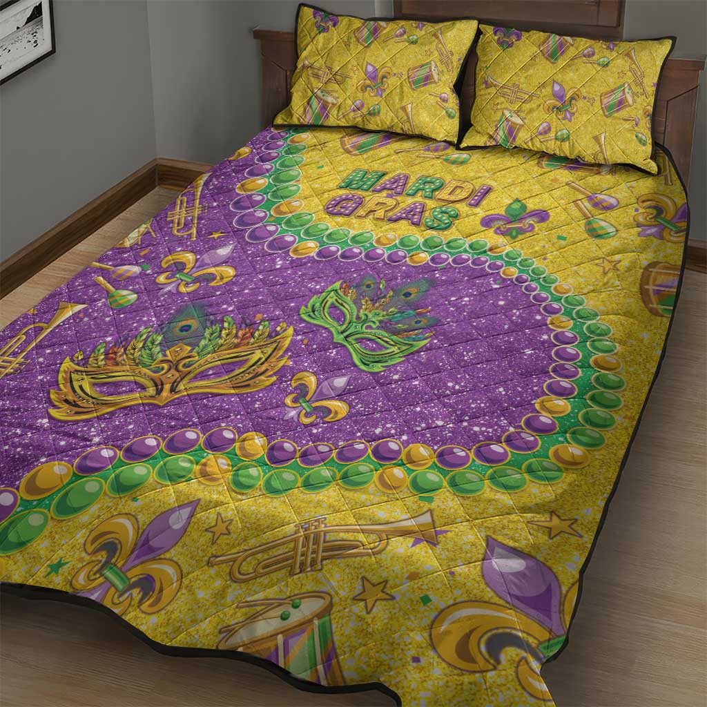 Mardi Gras Is In Our Soul Quilt Bed Set Glitter Style LT05 - Wonder Print Shop