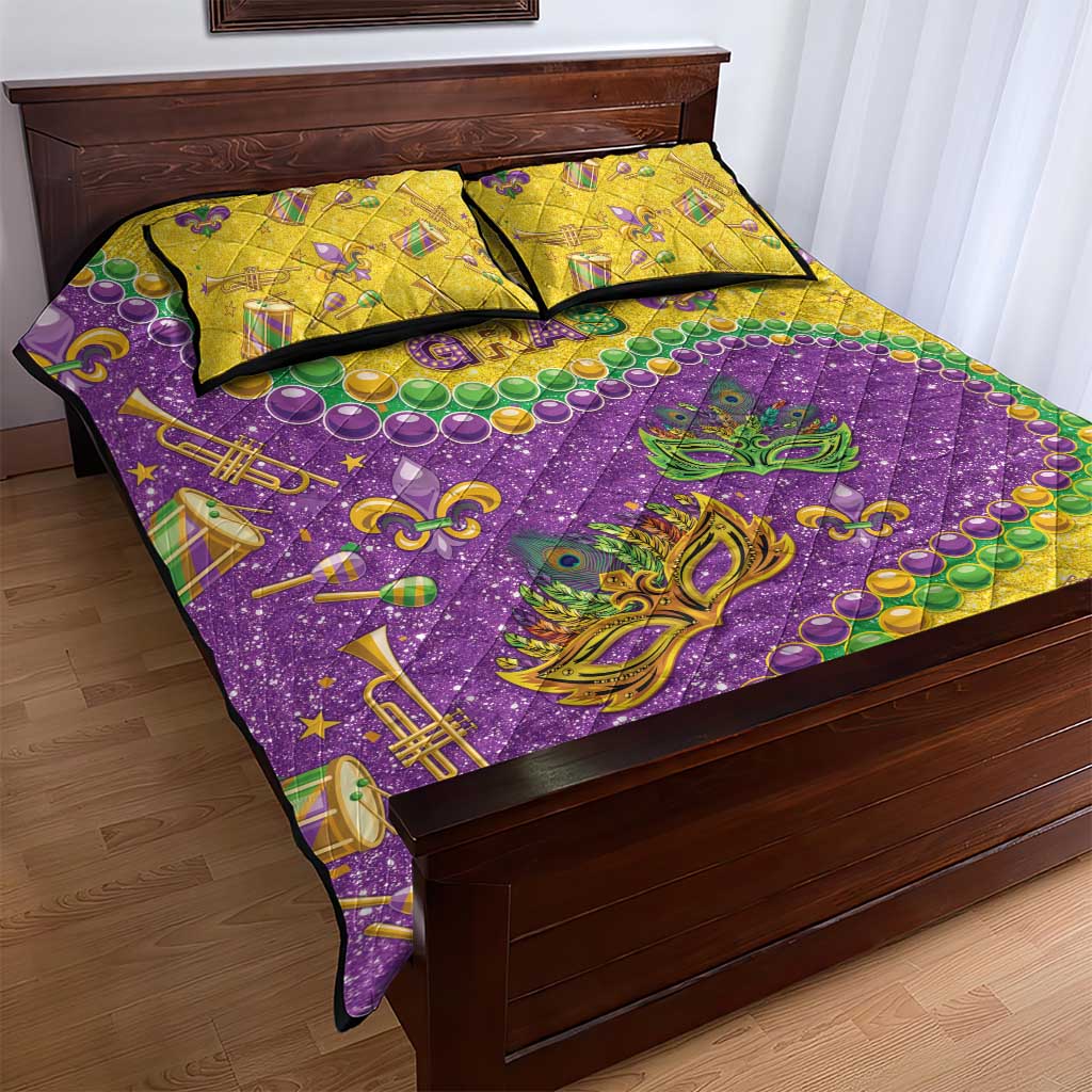 Mardi Gras Is In Our Soul Quilt Bed Set Glitter Style LT05 - Wonder Print Shop