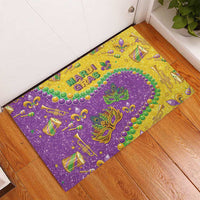 Mardi Gras Is In Our Soul Rubber Doormat Glitter Style LT05 - Wonder Print Shop