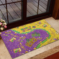Mardi Gras Is In Our Soul Rubber Doormat Glitter Style LT05 - Wonder Print Shop