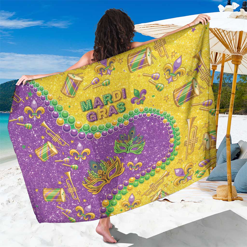 Mardi Gras Is In Our Soul Sarong Glitter Style LT05 - Wonder Print Shop