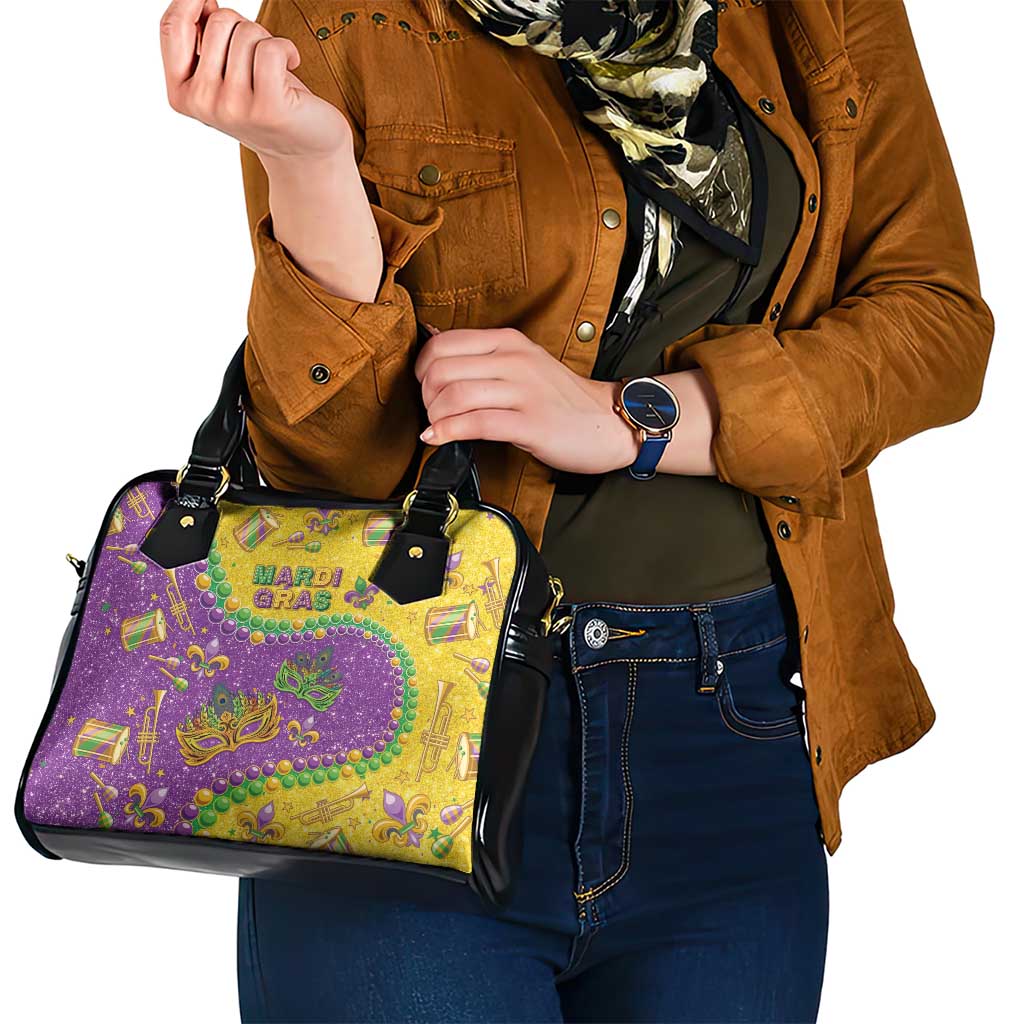 Mardi Gras Is In Our Soul Shoulder Handbag Glitter Style LT05 - Wonder Print Shop