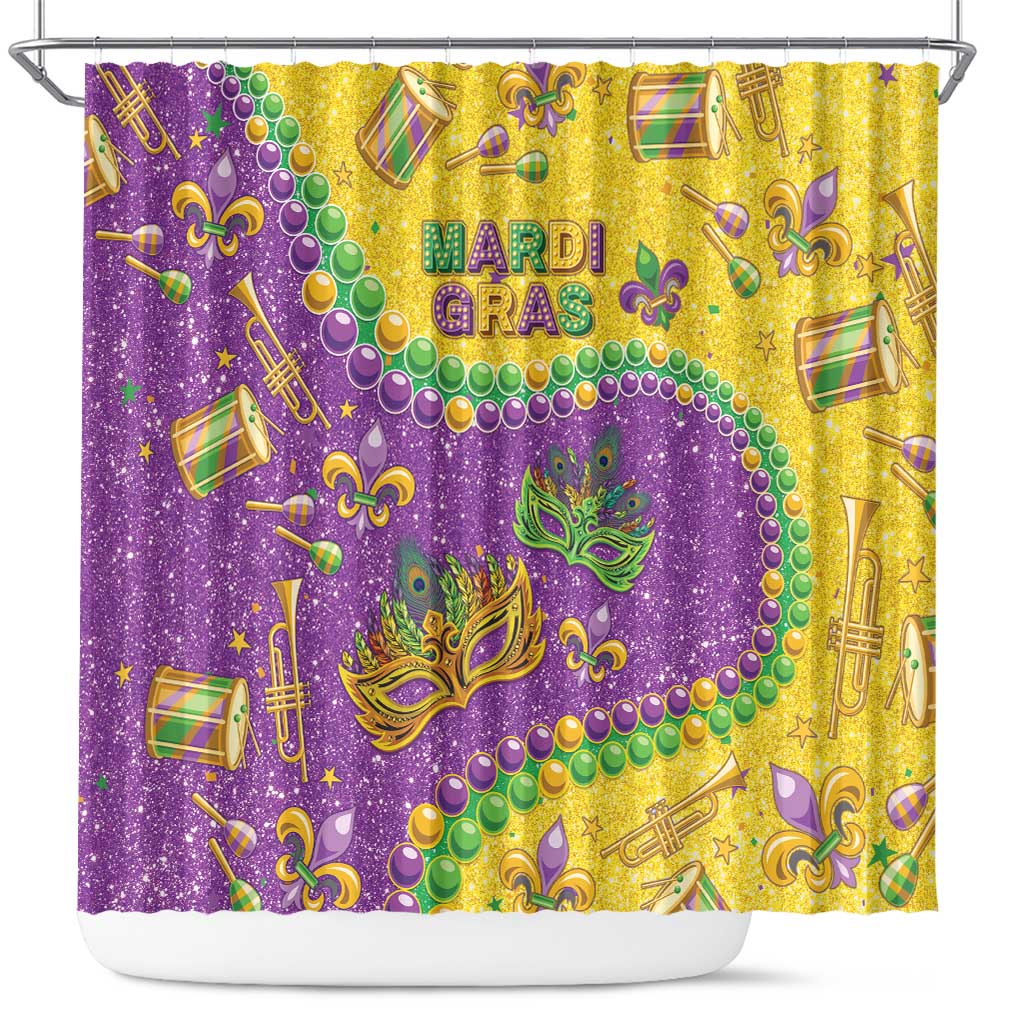 Mardi Gras Is In Our Soul Shower Curtain Glitter Style LT05 - Wonder Print Shop