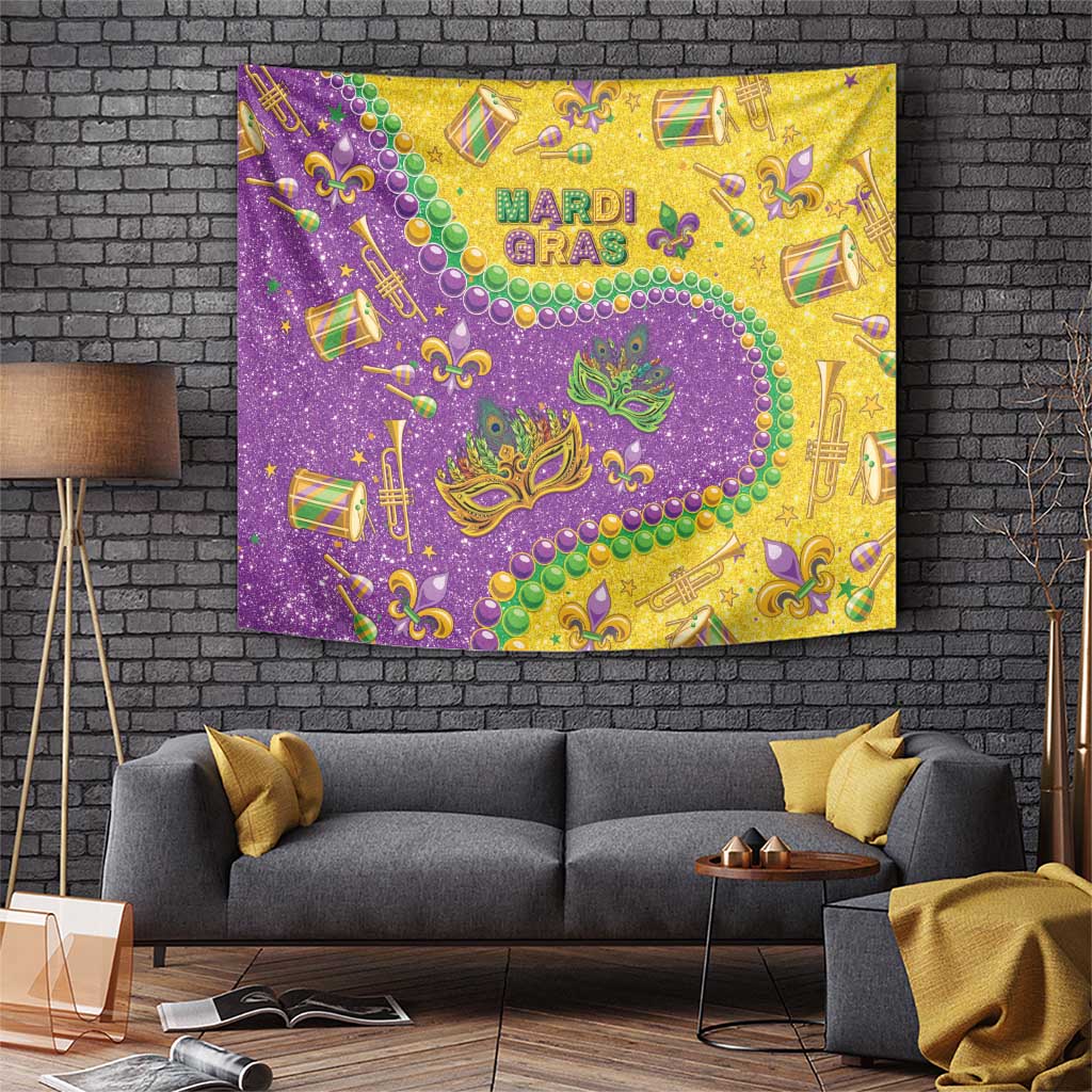 Mardi Gras Is In Our Soul Tapestry Glitter Style LT05 - Wonder Print Shop