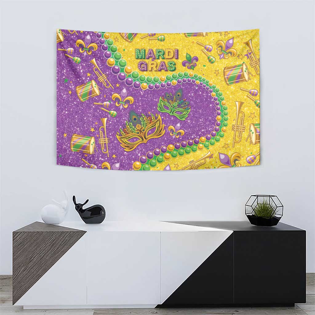 Mardi Gras Is In Our Soul Tapestry Glitter Style LT05 - Wonder Print Shop