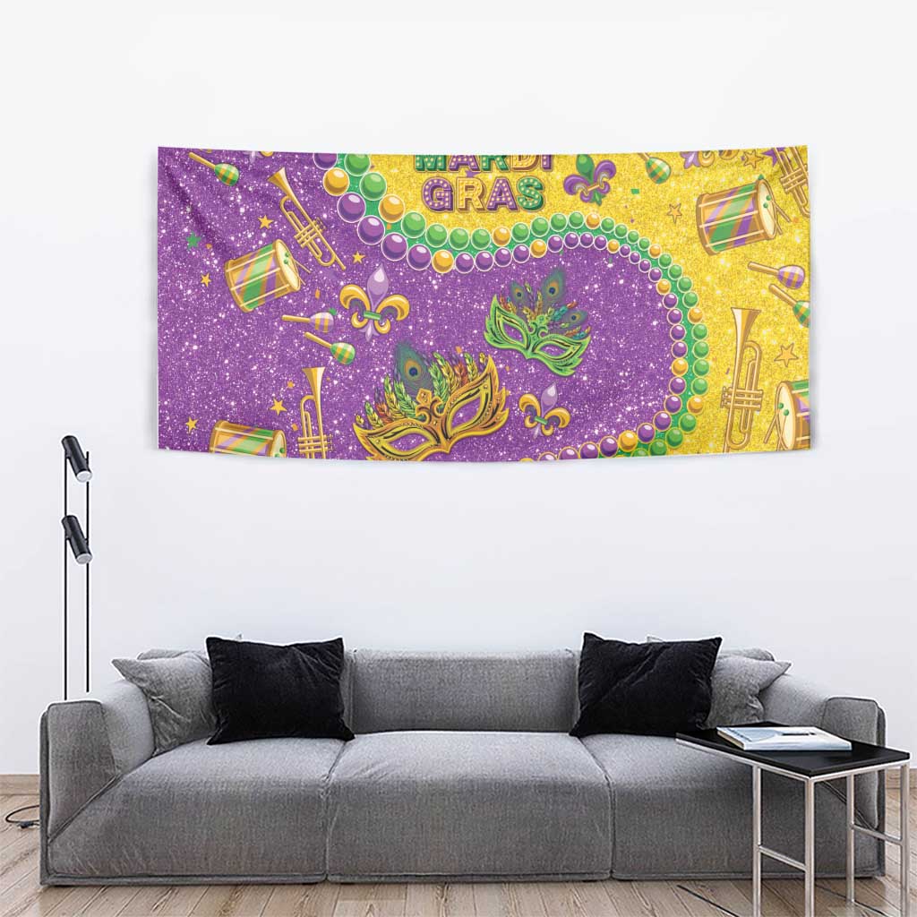 Mardi Gras Is In Our Soul Tapestry Glitter Style LT05 - Wonder Print Shop