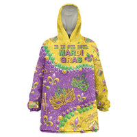 Mardi Gras Is In Our Soul Wearable Blanket Hoodie Glitter Style LT05 - Wonder Print Shop