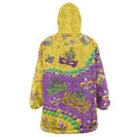 Mardi Gras Is In Our Soul Wearable Blanket Hoodie Glitter Style LT05 - Wonder Print Shop