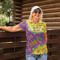 Mardi Gras Is In Our Soul Women Polo Shirt Glitter Style LT05 - Wonder Print Shop
