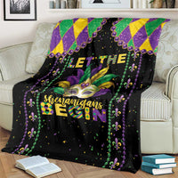 Funny Mardi Gras Blanket Let The Shenanigans Begin