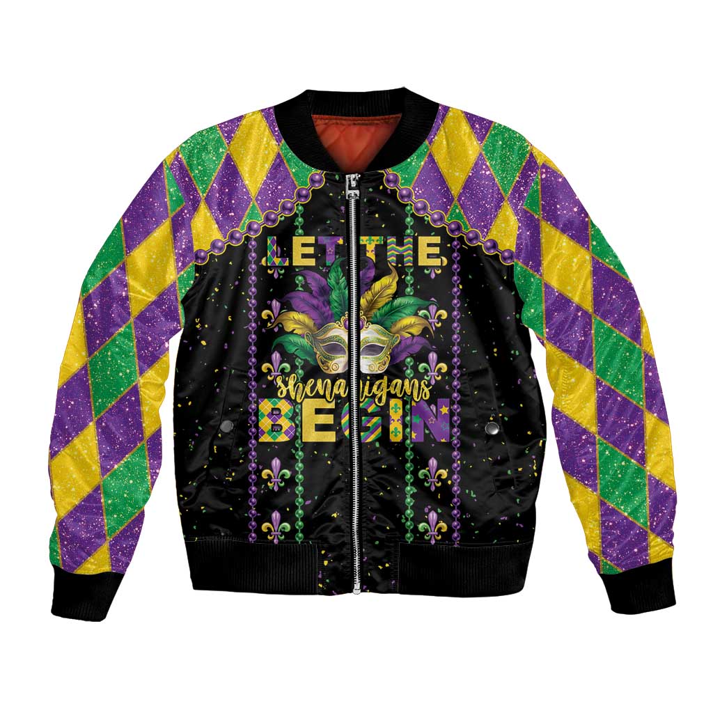 Funny Mardi Gras Bomber Jacket Let The Shenanigans Begin