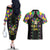 Funny Mardi Gras Couples Matching Off The Shoulder Long Sleeve Dress and Hawaiian Shirt Let The Shenanigans Begin