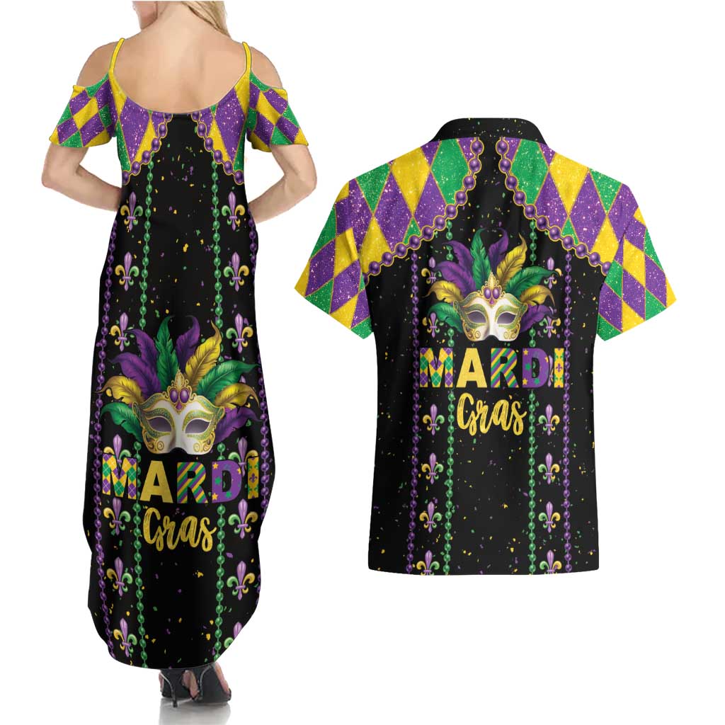 Funny Mardi Gras Couples Matching Summer Maxi Dress and Hawaiian Shirt Let The Shenanigans Begin
