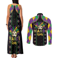 Funny Mardi Gras Couples Matching Tank Maxi Dress and Long Sleeve Button Shirt Let The Shenanigans Begin