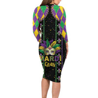 Funny Mardi Gras Family Matching Long Sleeve Bodycon Dress and Hawaiian Shirt Let The Shenanigans Begin
