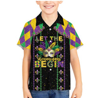 Funny Mardi Gras Family Matching Mermaid Dress and Hawaiian Shirt Let The Shenanigans Begin