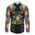 Funny Mardi Gras Family Matching Off The Shoulder Long Sleeve Dress and Hawaiian Shirt Let The Shenanigans Begin